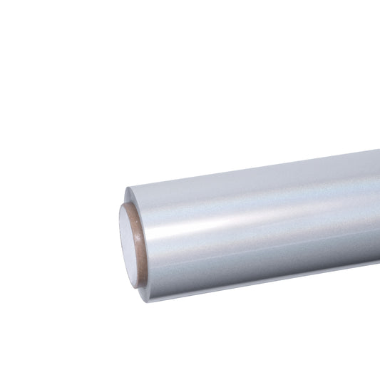 Rainbow Laser White Chrome Car Vinyl Wrap