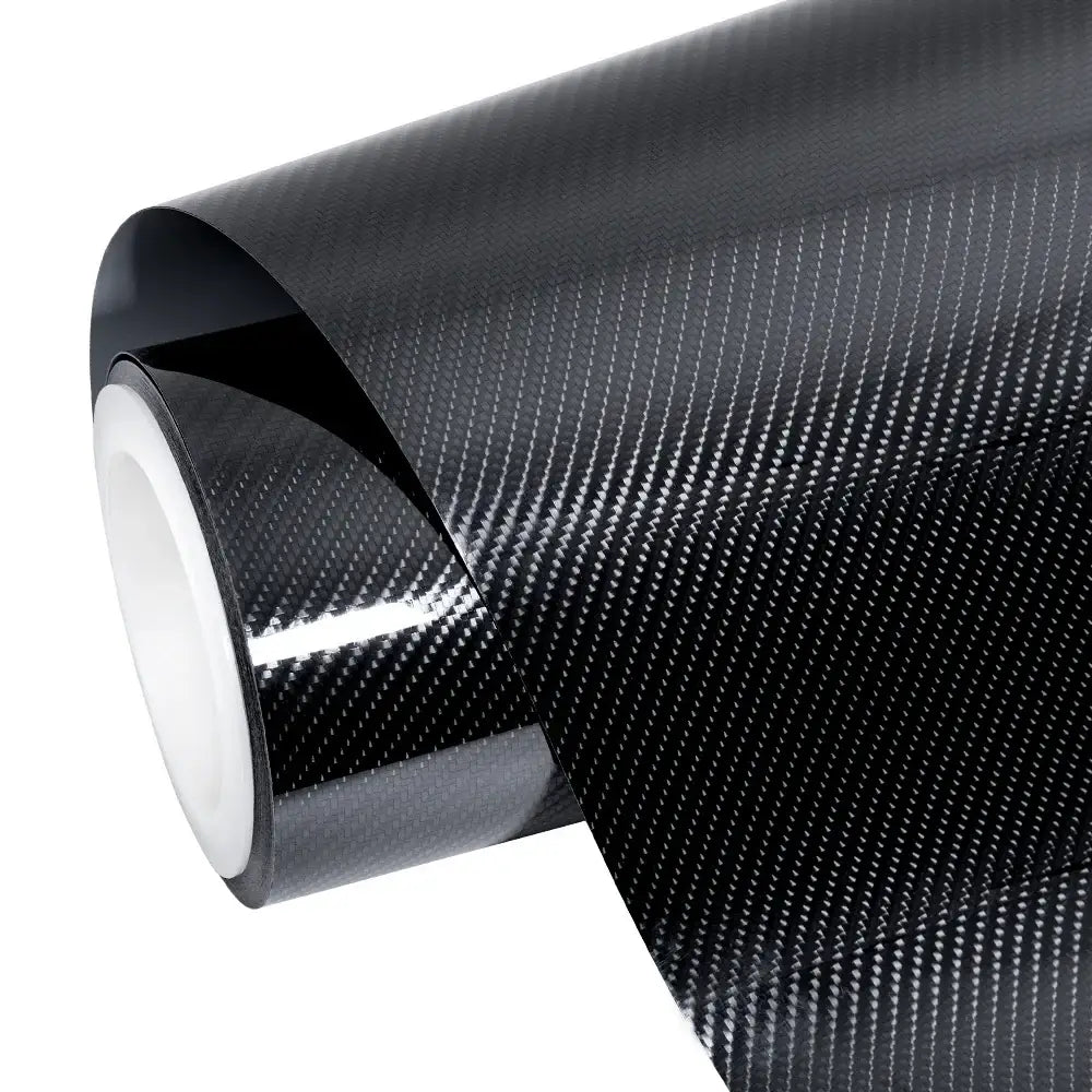 4D Carbon Fiber Gloss Black Fiber Car Vinyl Wrap