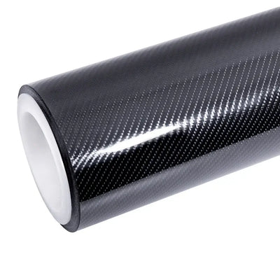 4D Carbon Fiber Gloss Black Fiber Car Vinyl Wrap
