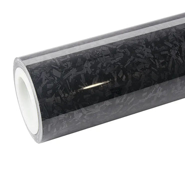 Carbon Fiber Gloss Black Forged Car Vinyl Wrap