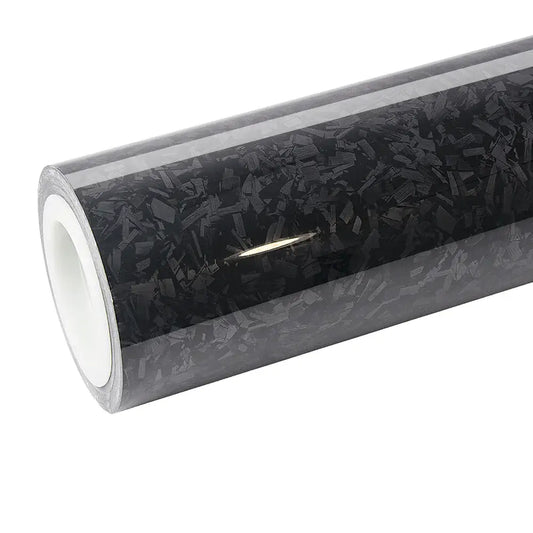Carbon Fiber Gloss Black Forged Car Vinyl Wrap