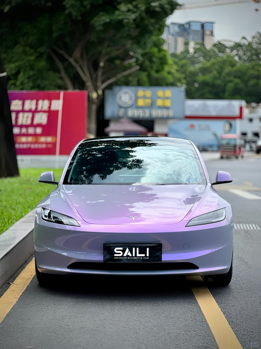 Dual Color Dreamy Grey Purple Sailifilm Car Vinyl Wrap