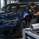 AI-generated illustration of pre-wrap paint inspection on a blue car