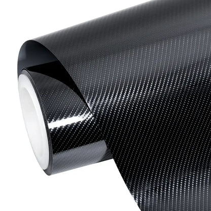 4D Carbon Fiber Gloss Black Fiber Car Vinyl Wrap
