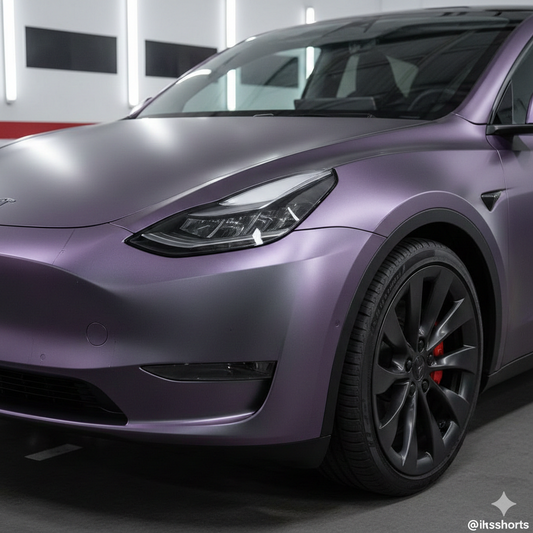 Ultra Matte Metallic Chameleon Capri Purple Grey Car Vinyl Wrap
