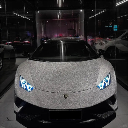 Diamond Glitter Silver Car Vinyl Wrap