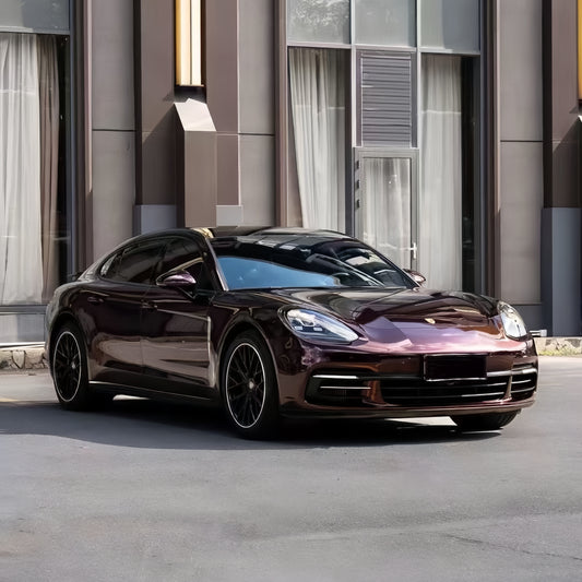Metallic Black Rose Car Vinyl Wrap