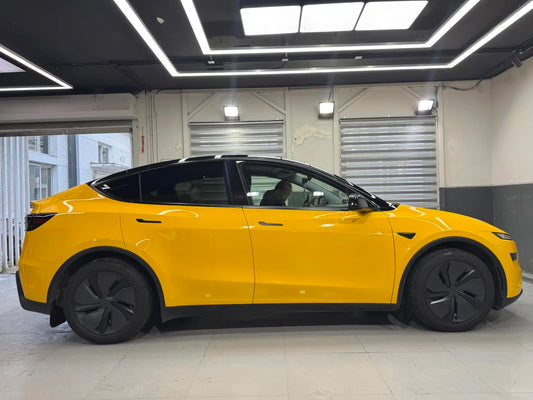 Metallic Golden Yellow Car Vinyl Wrap