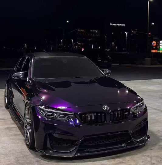 Metallic Gloss Ghost Midnight Purple Car Vinyl Wrap