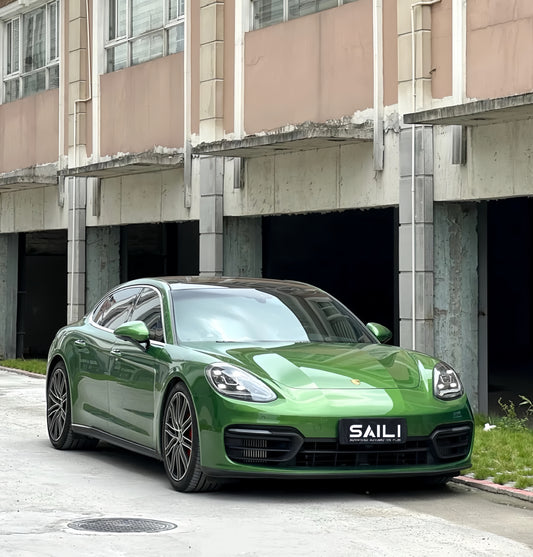Metallic Mamba Green Car Vinyl Wrap