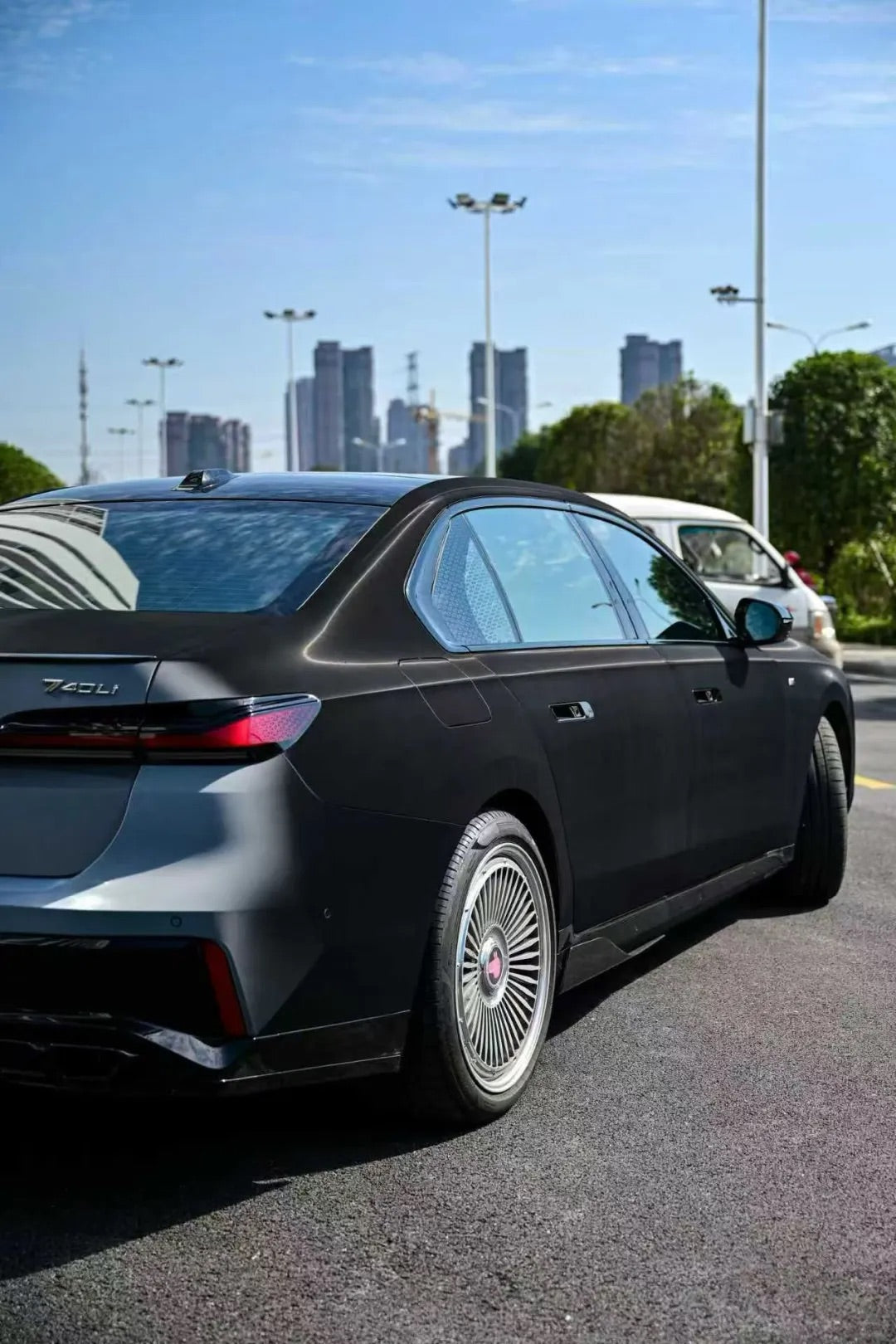 Satin Black to White Chameleon PPF Film