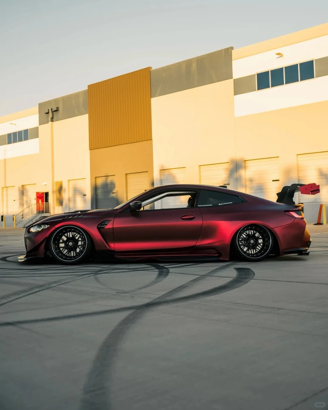 Ultra Matte Satin Chrome Metallic Romance Red Car Vinyl Wrap