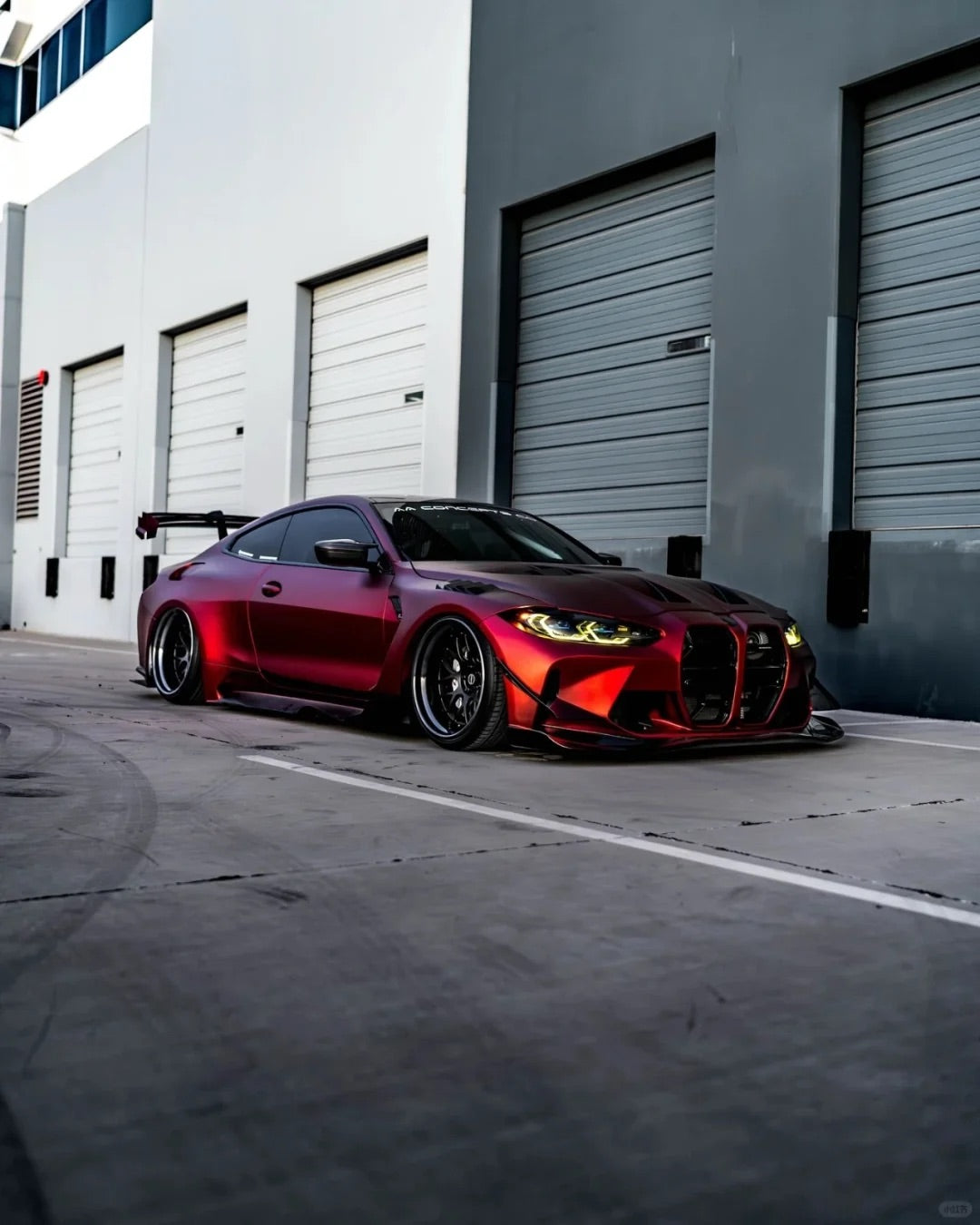Ultra Matte Satin Chrome Metallic Romance Red Car Vinyl Wrap